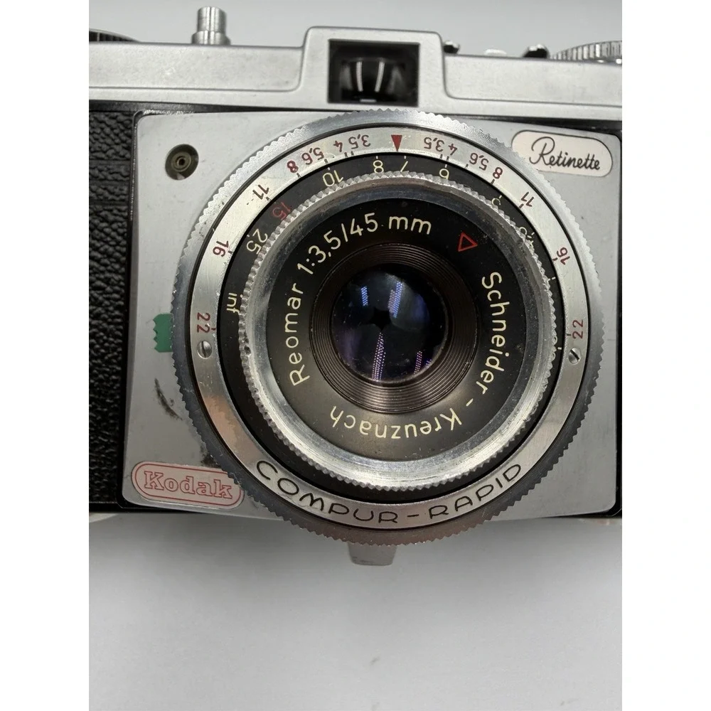 KODAK RETINETTE 35mm film Camera with Schneider Reomar 1:3.5/45mm lens Untested